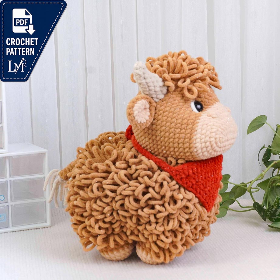 Highland Cow Crochet Pattern Projects for Amigurumi Fans 4